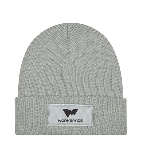 Patch Knit Beanie with Cuff