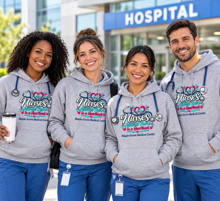 Nurses Heartbeat Hooded Sweatshirt