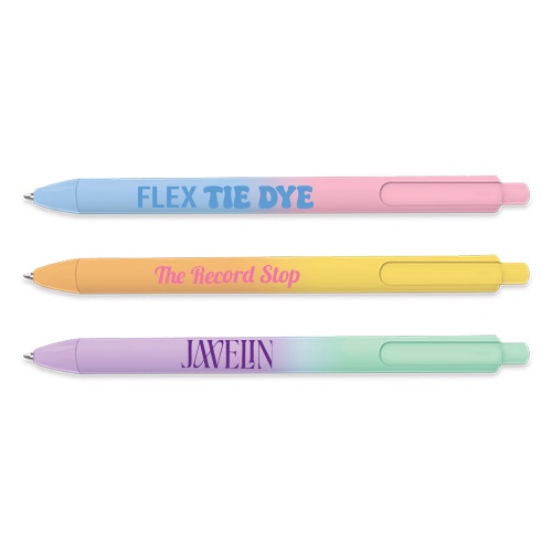 FLEX Tie Dye - Multicolor Ombre Soft Touch Rubberized Hybrid Ink Gel Pen