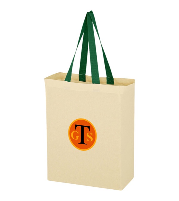 Natural Cotton Canvas Grocery Tote Bag