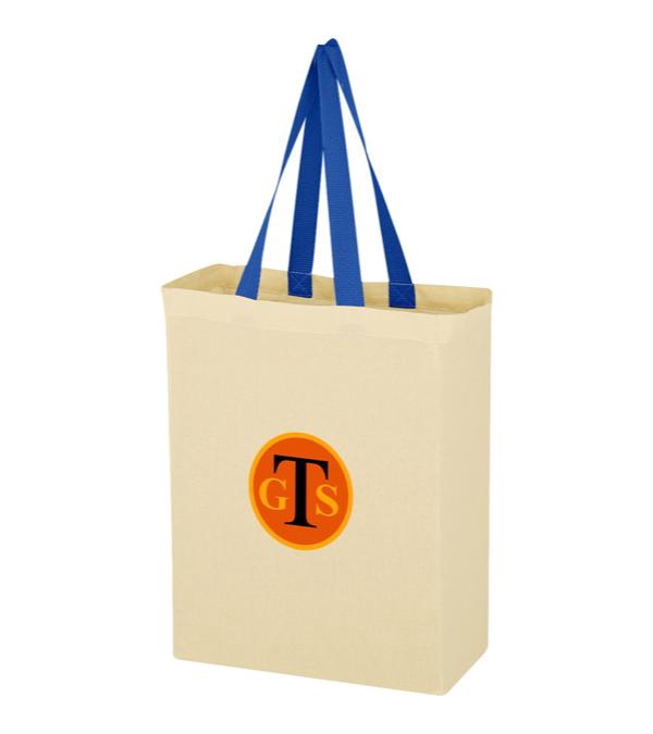 Natural Cotton Canvas Grocery Tote Bag