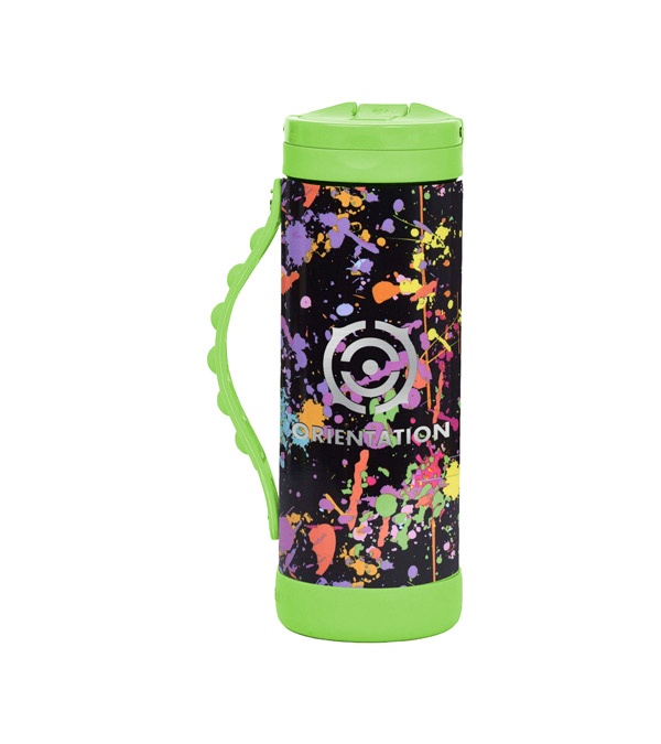 Elemental 14 oz. Iconic Pop Fidget Bottle w/ Drinking Spout and Straw - Laser Imprint