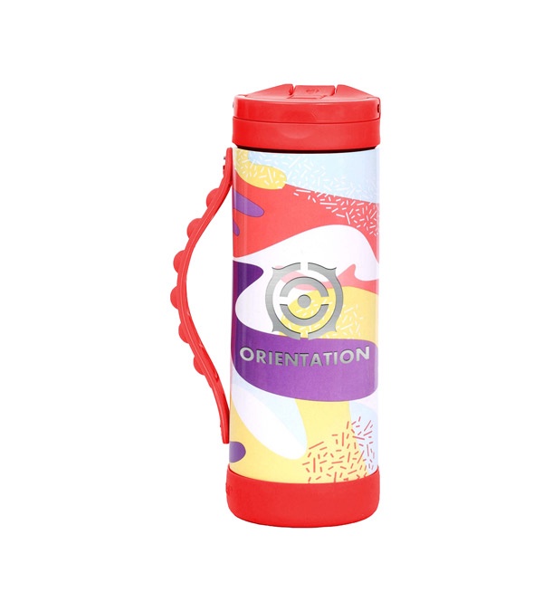 Elemental 14 oz. Iconic Pop Fidget Bottle w/ Drinking Spout and Straw - Laser Imprint