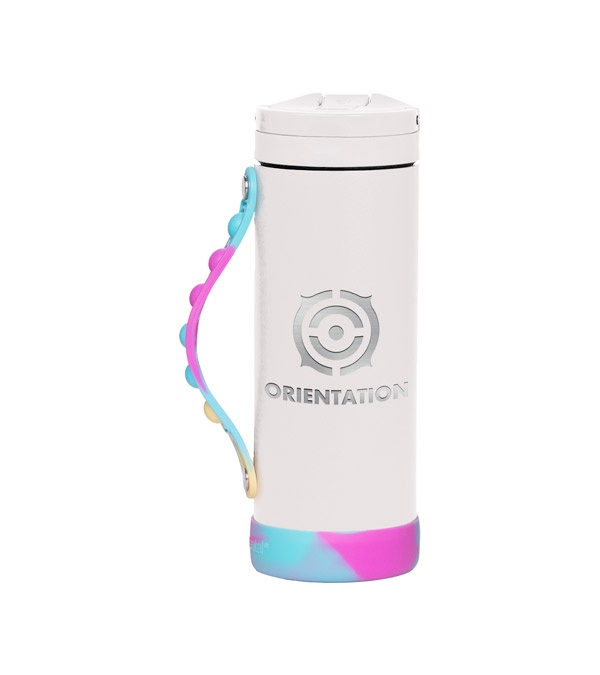 Elemental 14 oz. Iconic Pop Fidget Bottle w/ Drinking Spout and Straw - Laser Imprint