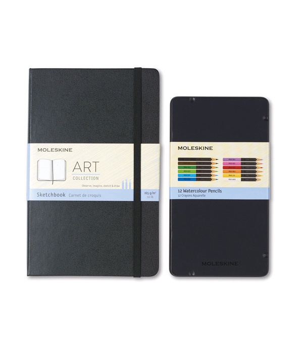 Moleskine Coloring Kit - Sketchbook and Watercolor Pencils