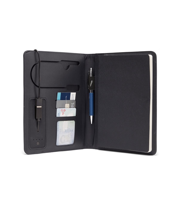 Roma 6 X 8 Wireless Power Charger Refillable Journal - UL Certified