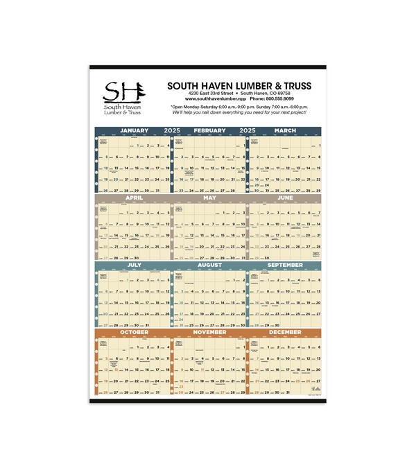 Time Management Span-A-Year Calendar (Non-Laminated)