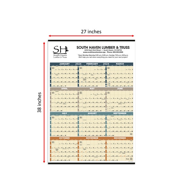 Time Management Span-A-Year Calendar (Non-Laminated)