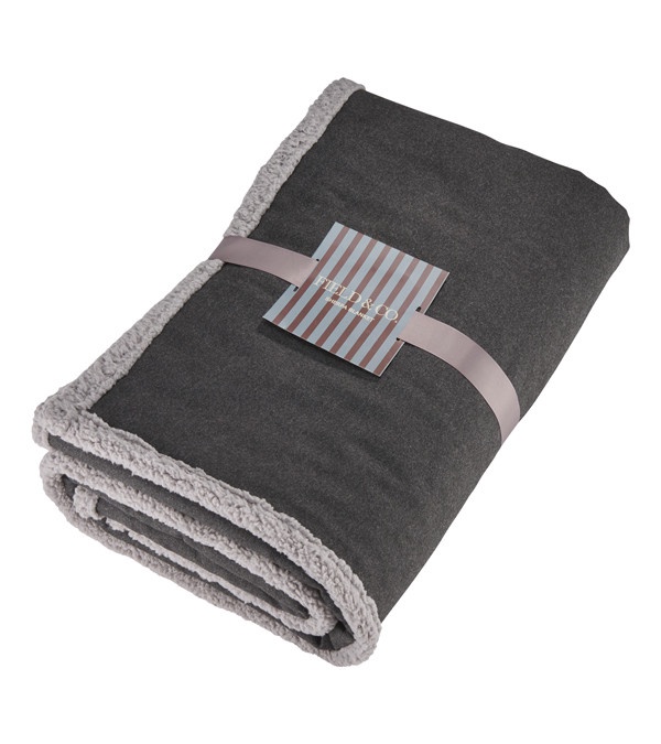 Field & Co.® Oversized Wool Sherpa Blanket - Embroidered