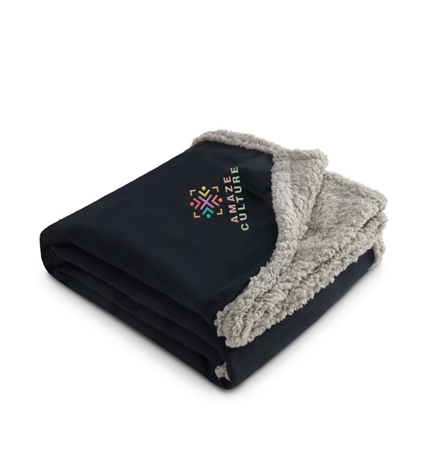 Field & Co.® Oversized Wool Sherpa Blanket - Embroidered