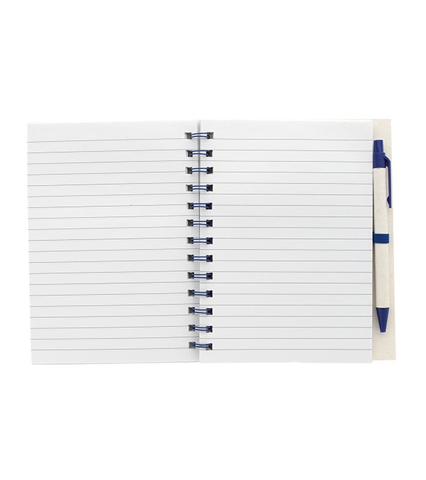 Recycled Paper Carton Spiral Notebook with Pen
