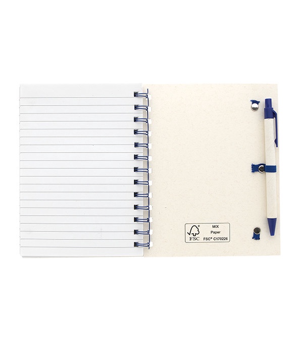 Recycled Paper Carton Spiral Notebook with Pen