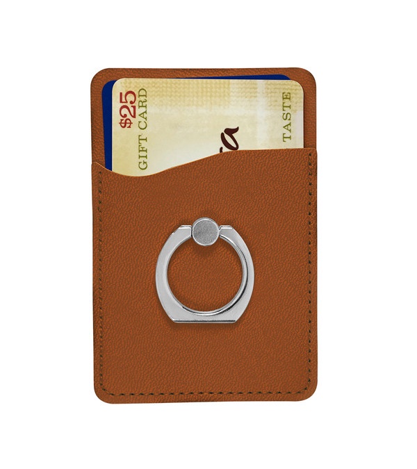 Leeman Tuscany Card Holder With Metal Ring Phone Stand