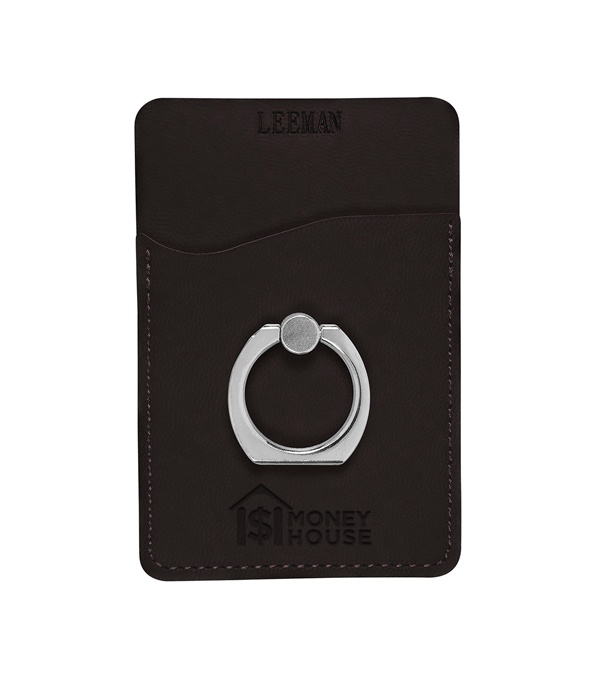 Leeman Tuscany Card Holder With Metal Ring Phone Stand