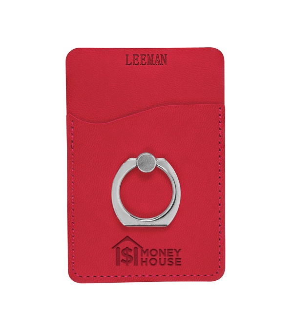 Leeman Tuscany Card Holder With Metal Ring Phone Stand