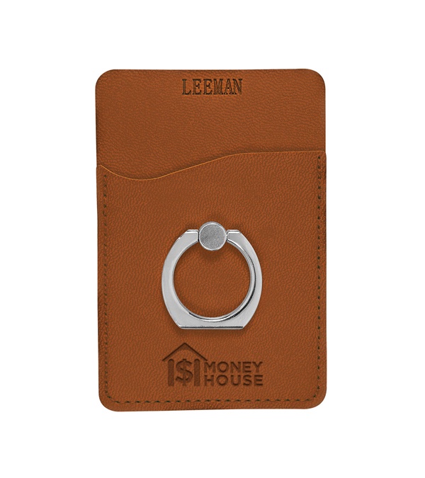 Leeman Tuscany Card Holder With Metal Ring Phone Stand
