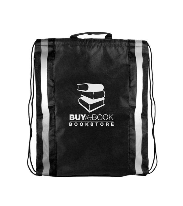 Striped Reflective Drawstring Backpack