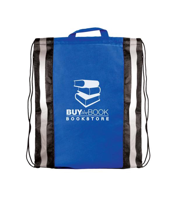 Striped Reflective Drawstring Backpack