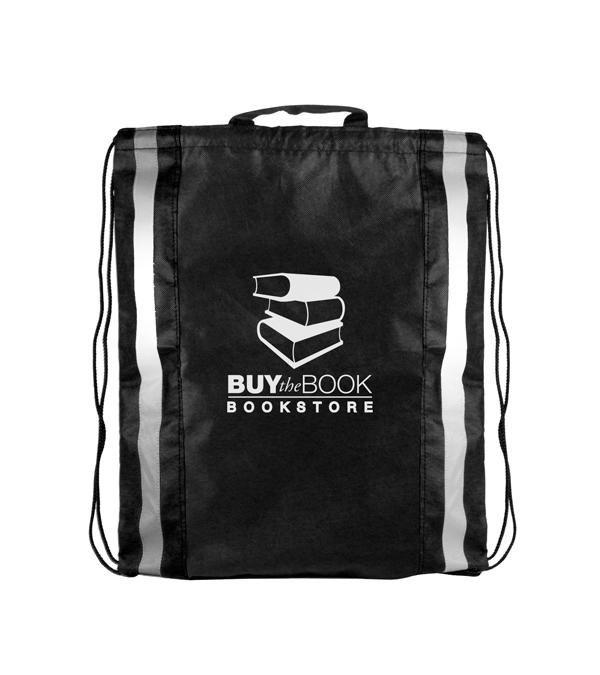 Striped Reflective Drawstring Backpack