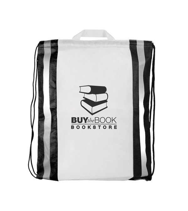 Striped Reflective Drawstring Backpack