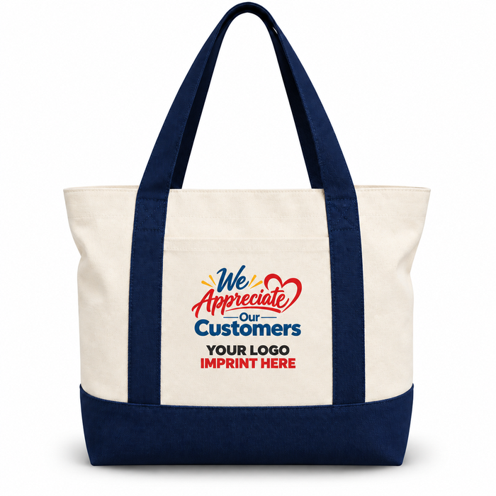 We Appreciate Our Customers Park Slope Tote Bag with Your Full Color Logo