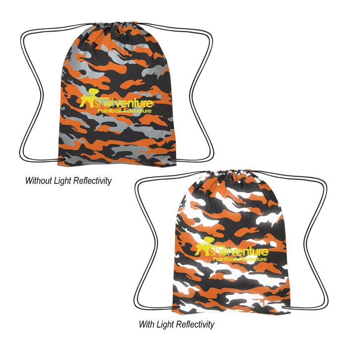 Reflective Camo Drawstring Sports Pack