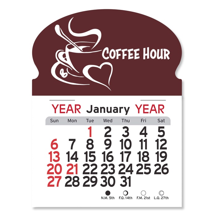 Adhesive Peel-N-Stick® Calendar - Oval