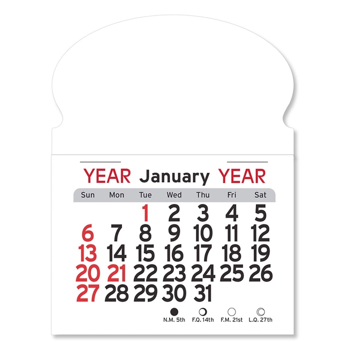 Adhesive Peel-N-Stick® Calendar - Oval