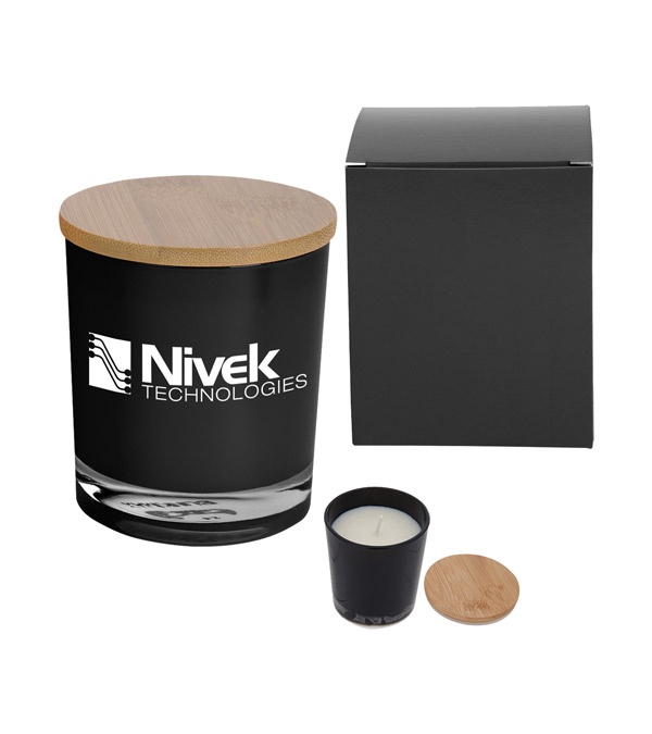 Bamboo Custom Soy Candle With Matching Box