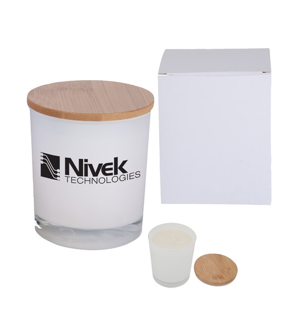 Bamboo Custom Soy Candle With Matching Box