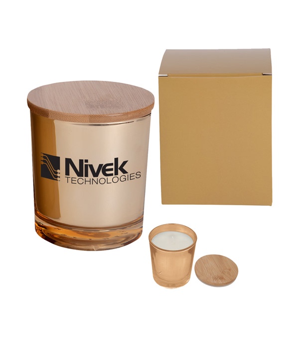 Bamboo Custom Soy Candle With Matching Box