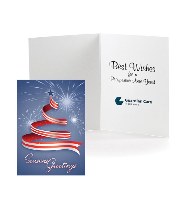 Premium Patriotic Seasons Greeting Card