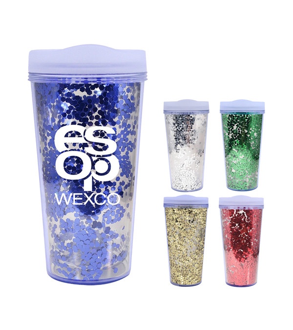 17 oz. Glamour Glitter Tumbler