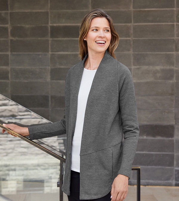 Devon & Jones New Classics Ladies' Charleston Cardigan - Embroidery