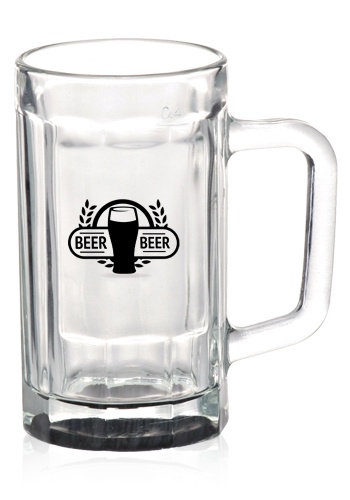 15 oz. Sports Fan Custom Glass Beer Mugs