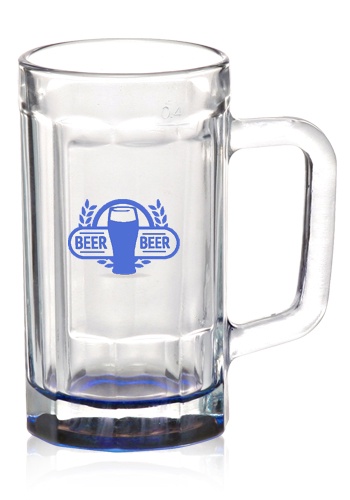 15 oz. Sports Fan Custom Glass Beer Mugs