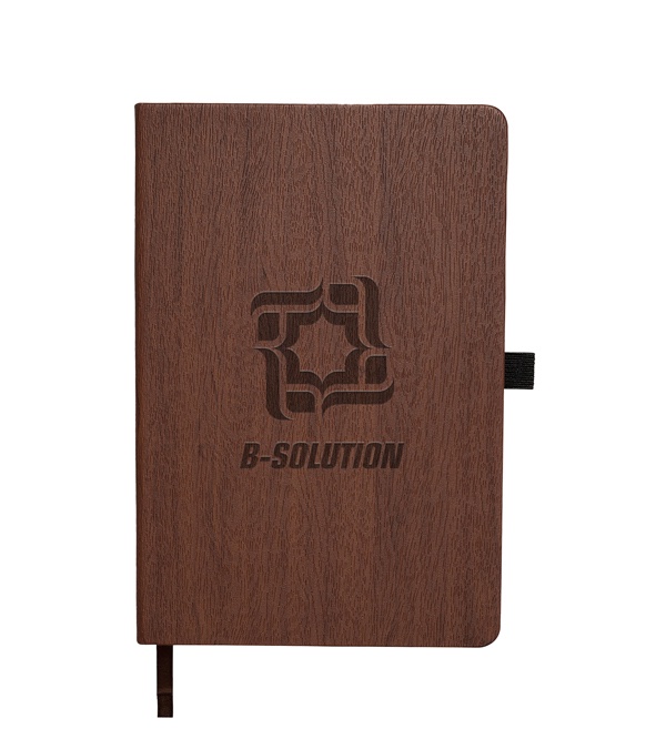 Soft Touch Woodgrain Journal - Deboss