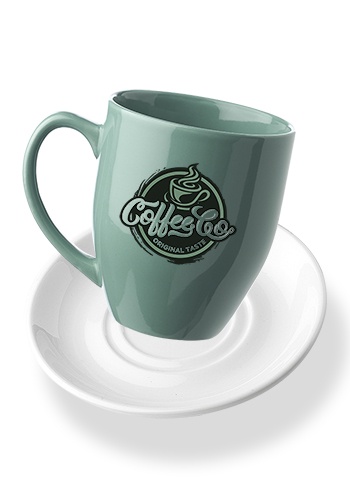 16 oz. Bistro Coffee Mug with Ceramic Coaster