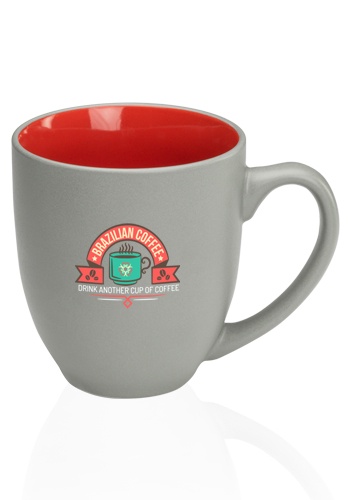 16 oz. Pop Out Bistro Two Tone Logo Coffee Mugs