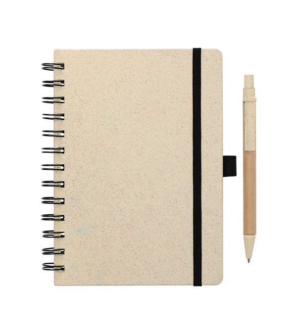 Eco Elements Wheat Straw Notebook With Pen