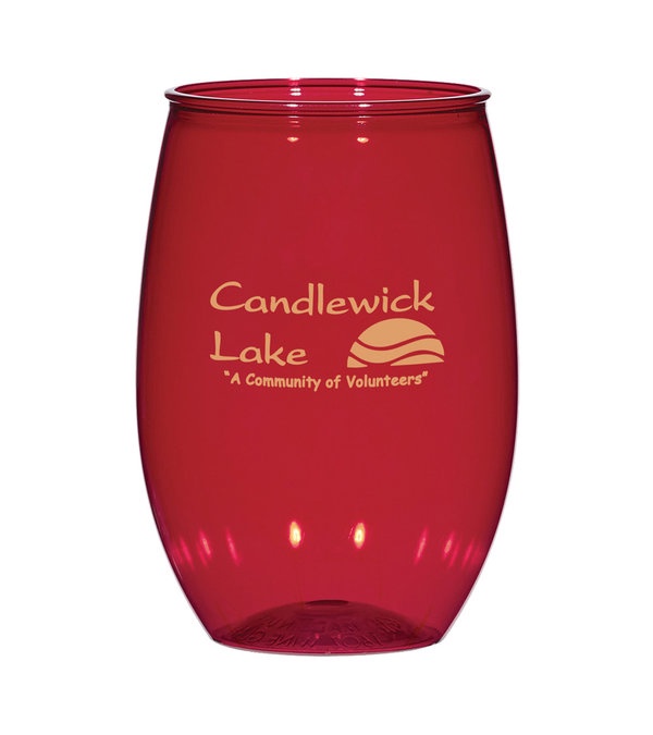 16 oz. Stemless Plastic Wine Glass