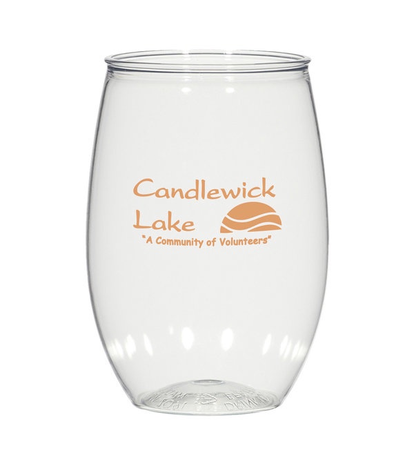 16 oz. Stemless Plastic Wine Glass