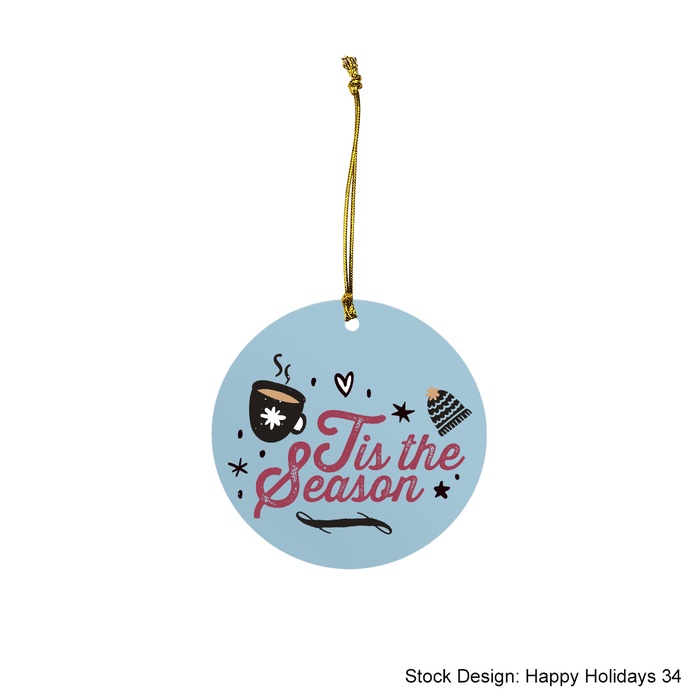 Happy Holidays Acrylic Ornament - Circle