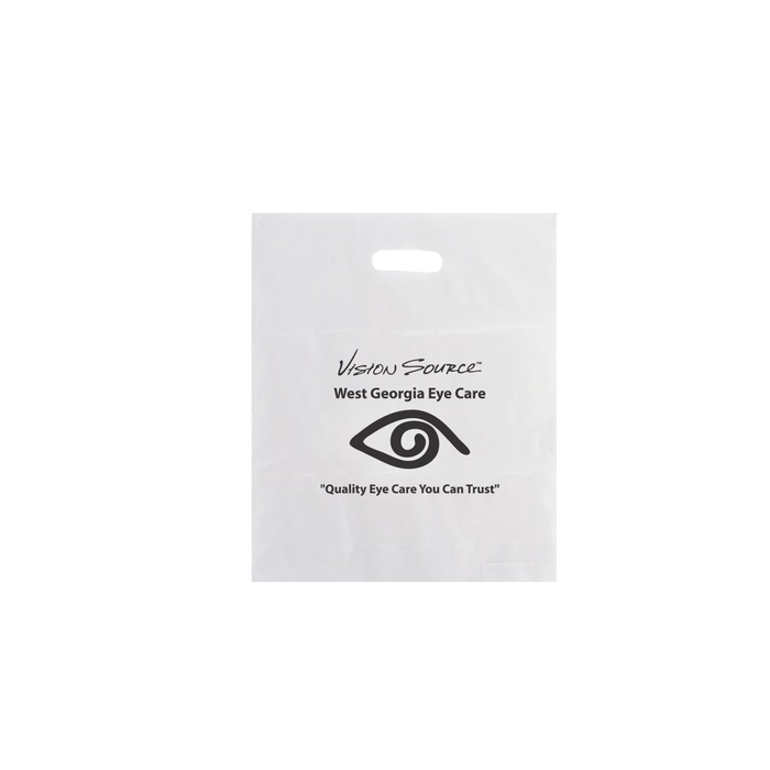 Frosted Die Cut Bag - 12" x 15" x 3"