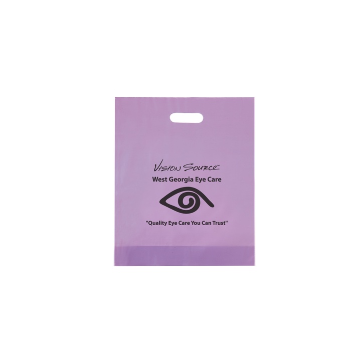Frosted Die Cut Bag - 12" x 15" x 3"