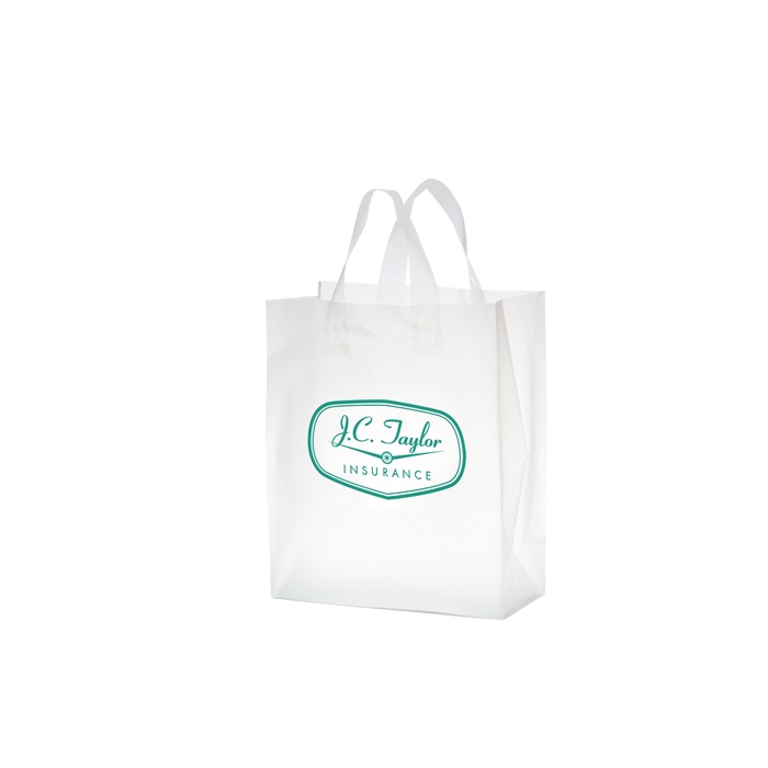 Frosted Die-Cut 8" x 4" x 11" Promotional Bags