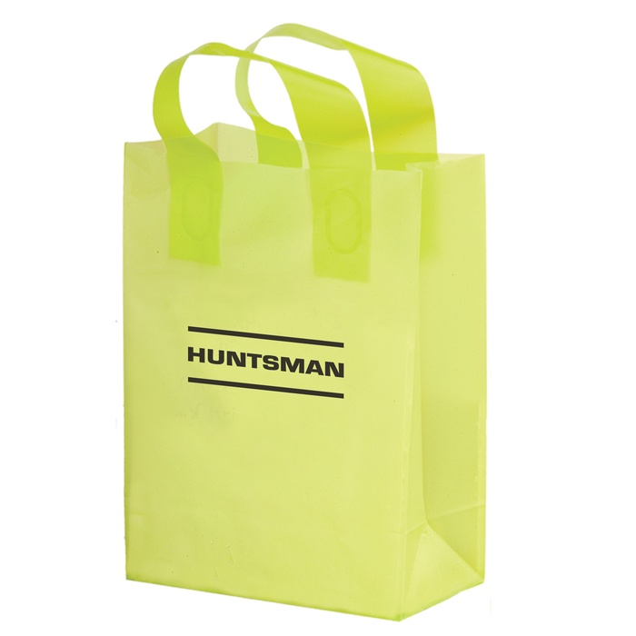 Color Frosted 10 x 5 x 13 Promotional Shopper Bags