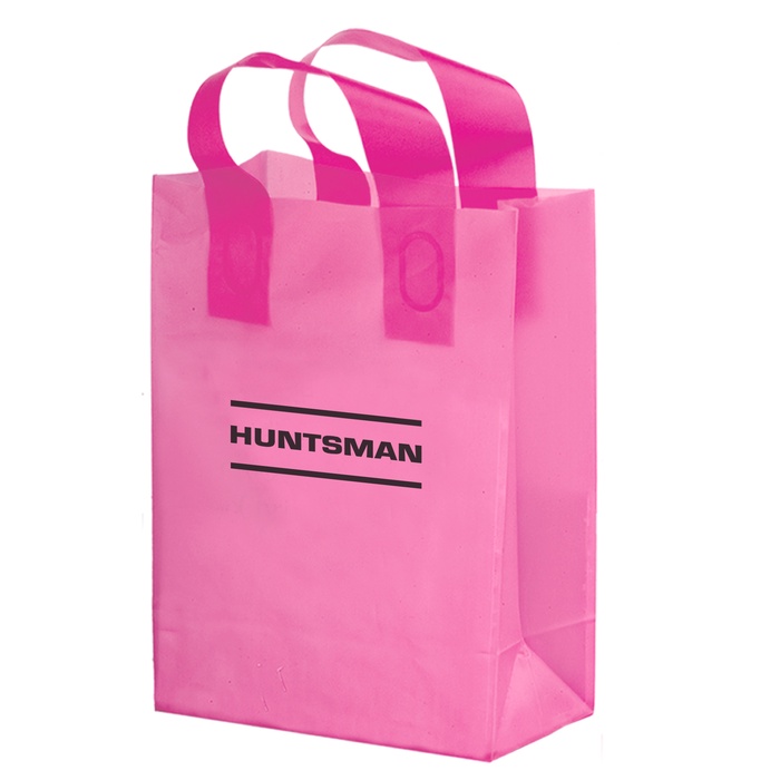 Color Frosted 10 x 5 x 13 Promotional Shopper Bags