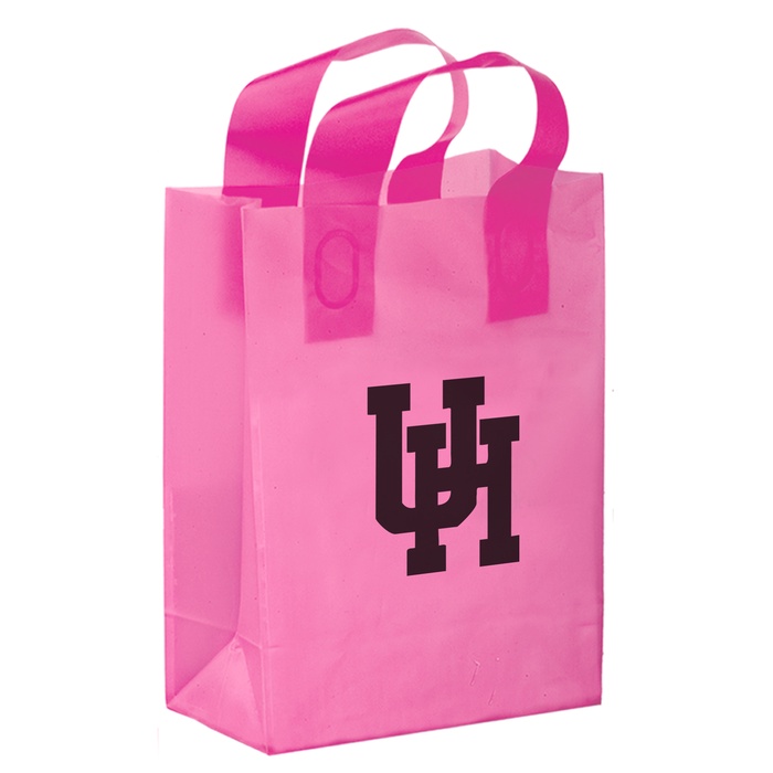 Color Frosted 8" x 4" x 11" Logo Shopper Bags