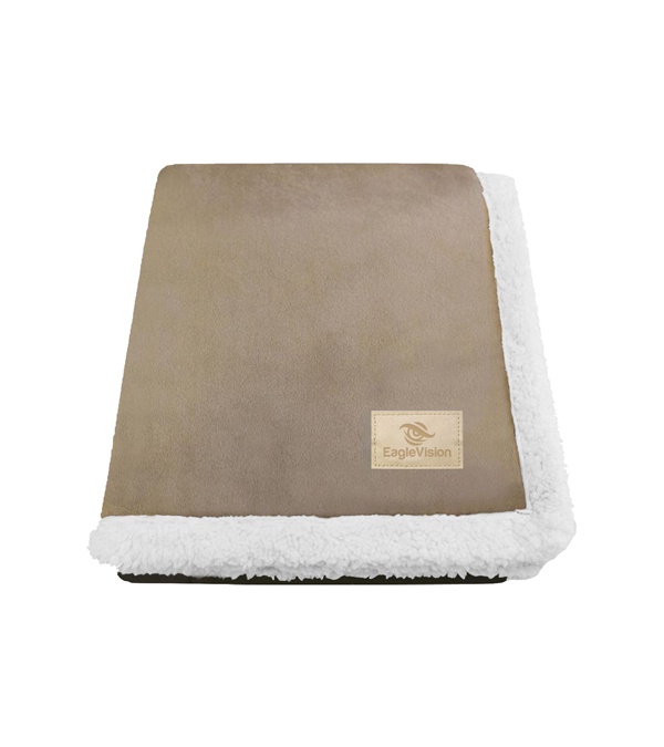 Original Lambswool Throw with Champagne Patch